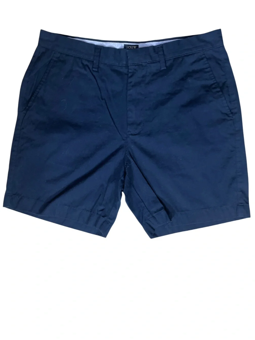 J. Crew Reade Flat Front 7” Navy Cotton Chino Shorts